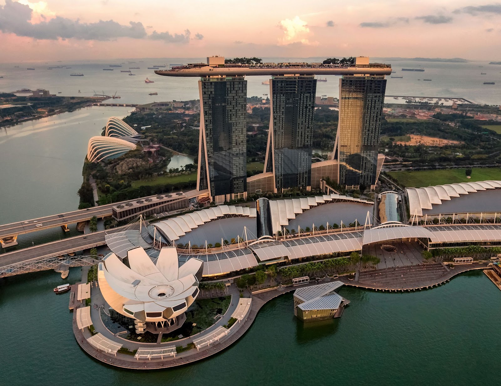 Top view of The Marina Bay Sands
